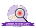 World Arthritis Day banner with red point on ankle