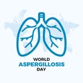 World Aspergillosis Day poster vector illustration