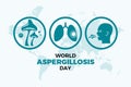 World Aspergillosis Day poster vector illustration