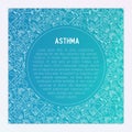 World asthma day concept with thin line icons