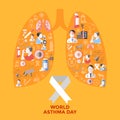 World Asthma Day Icons Set