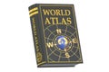 World atlas book concept, 3D rendering