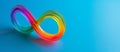 World autism awareness day background. Rainbow colored infinity symbol of autism disorder, adhd, neurodiversity Royalty Free Stock Photo