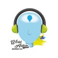 World Autism Awareness Day design Royalty Free Stock Photo