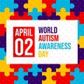 World autism awareness day - Vector