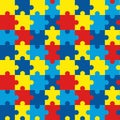 World Autism Day. Bright puzzle pattern. Disability awareness. Asperger brain. Children education and health. Riddle