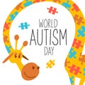 World autism day. Vector illustration in cartoon style