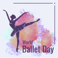 World Ballet Day on Gray Background