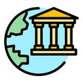 World banking icon vector flat