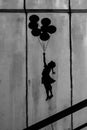 Banksy Graffiti Art. The world of Banksy . Royalty Free Stock Photo
