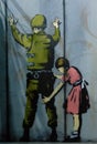 Banksy  Graffiti Art. The world of Banksy . Royalty Free Stock Photo