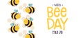 World Bee Day cute cartoon insect banner Royalty Free Stock Photo