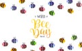 World Bee Day watercolor cute bees background Royalty Free Stock Photo