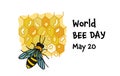 World bee day in may. International event.