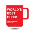 World best boss on a cup