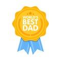 World Best Dad Badge award illustration