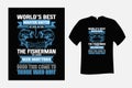 World Best Master Baiter The Fisherman Fishing T Shirt Vector Royalty Free Stock Photo