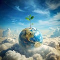 A world beyond imagination among clouds and trees Royalty Free Stock Photo