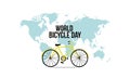 Illustration of Concept World bicycle day. Vector illustration - Vector