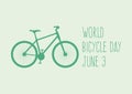 World Bicycle Day vector Royalty Free Stock Photo