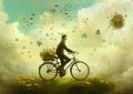 World Bicycle Day Generative AI Illustration