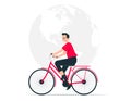World bicycle day. International bicycle holiday vector concept