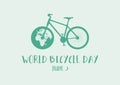 World Bicycle Day vector Royalty Free Stock Photo