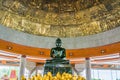 World biggest jade Buddha in wat Dhammamongkol, Thailand Royalty Free Stock Photo