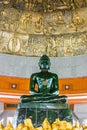 World biggest jade Buddha in wat Dhammamongkol, Thailand Royalty Free Stock Photo