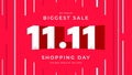 11.11 World biggest shopping festival banner template design for social media and website