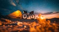 World of bike packing with captivating visuals. Royalty Free Stock Photo