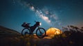 World of bike packing with captivating visuals. Royalty Free Stock Photo