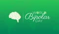 World Bipolar Day Background Illustration with Emoji or Smiley