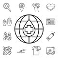 World blood donation icon. Blood donation icons universal set for web and mobile Royalty Free Stock Photo