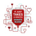 Blood donation infographic Royalty Free Stock Photo