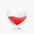 World blood donor day. blood transferring Heart bag concept. Vector illustration Royalty Free Stock Photo