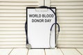 WORLD BLOOD DONOR DAY text