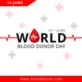 World Blood donor Day, 14th June Illustration Of Blood Donation Concept Design for Banner and Flyer.