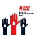 World blood donor day unite concept background