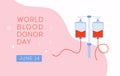 World Blood Donor Day vector background Royalty Free Stock Photo