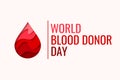 World Blood Donor Day - red paper cut blood drop Royalty Free Stock Photo