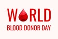 World Blood Donor Day - red paper cut blood drop