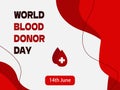 World Blood Donor Day vector background. Information poster with red blood drops. June 14th. Hemophilia day concept Royalty Free Stock Photo