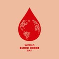 World Blood Donor Day vector icon design concept