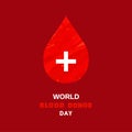 World Blood Donor Day vector poster design concept