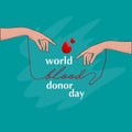 World Blood Donor Day Vector Template Design Illustration