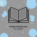 World Book Day Vector Illustration. April 23rd, perfect for banners, posters and backgrounds, simple eps 10