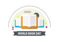 World book day vector illustration. EPS 10