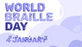 World Braille Day Campaign Social event concept Design for blind people Vector illustration Royalty Free Stock Photo