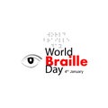 World Braille Day on the 4th of January Royalty Free Stock Photo